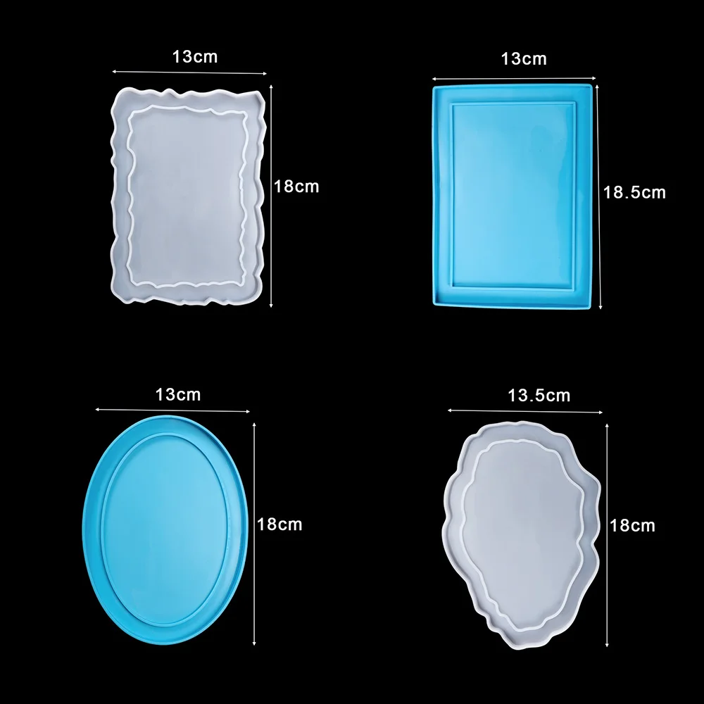 Rectangle Photo Frame Silicone Mold Oval Shape Ornaments Epoxy Resin Mould for DIY Epoxy Resin Mold Crafts Table Home Decoration