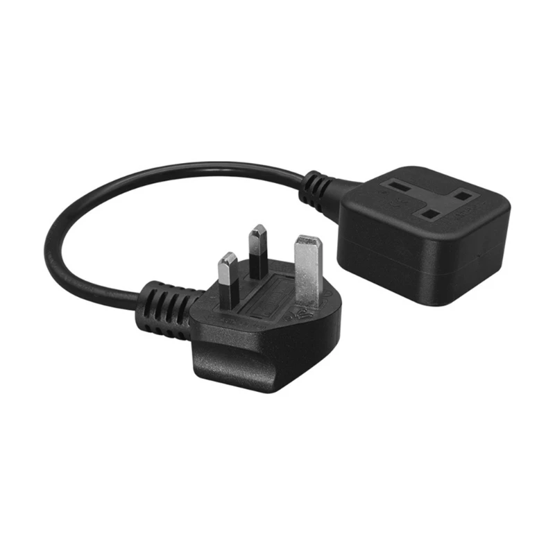 HX6A British Power Extension Cable 3 Prongs Male to Female for Secure Connection