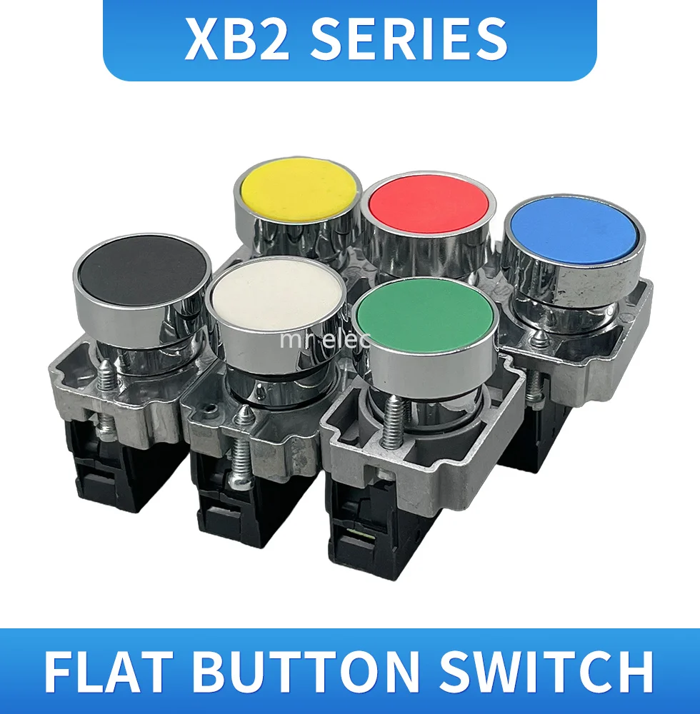 1Pcs 22mm Momentary Push button switch 10A/415V NC/NO XB2-BA11  XB2-BA21   XB2-BA31 XB2-BA42 XB2-BA51  XB2-BA61 Button switch