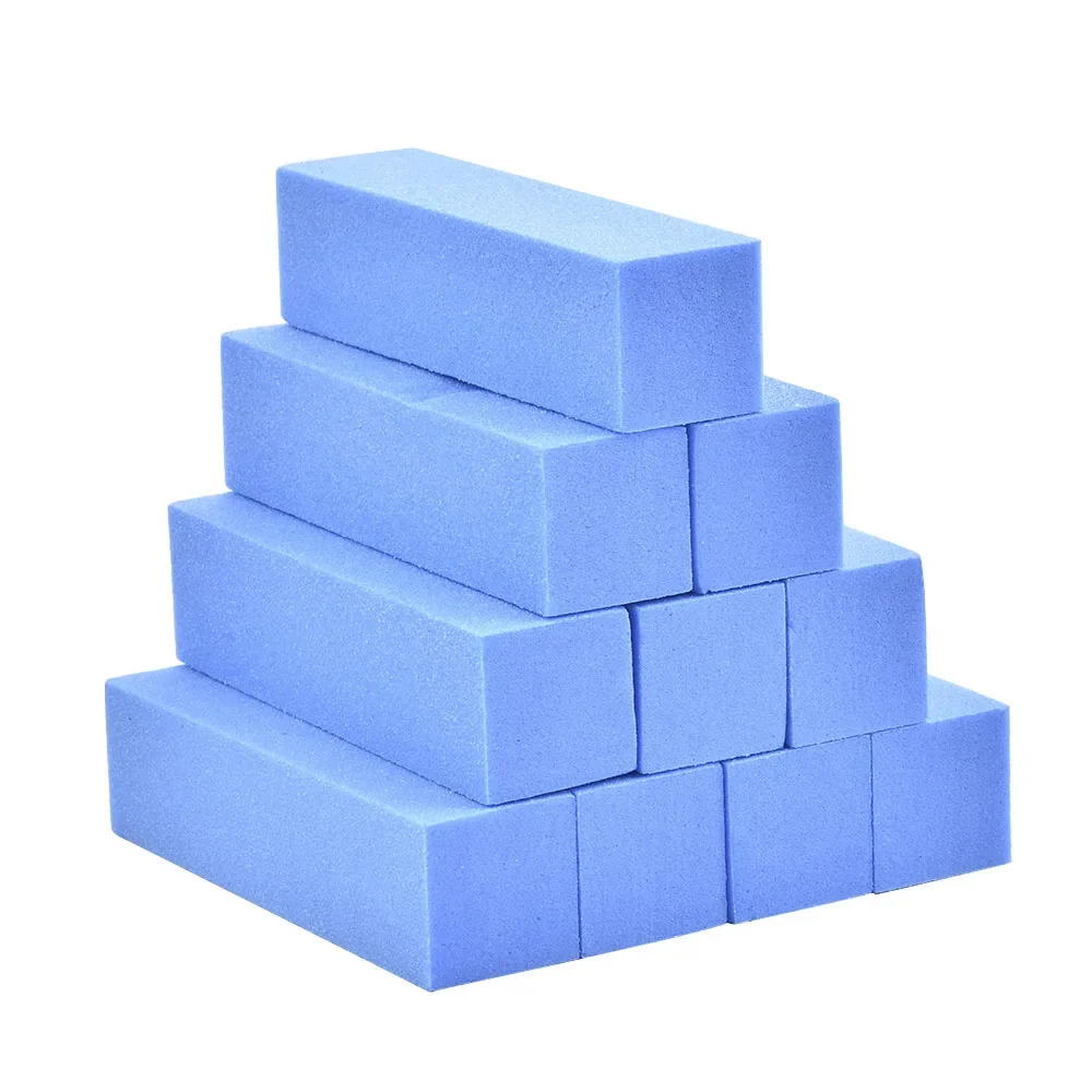 10Pcs Nail Art Sanding Files Block Set Pink & White Manicure Care Soft Sponge Polishing Tools No Hurt for Nail Care