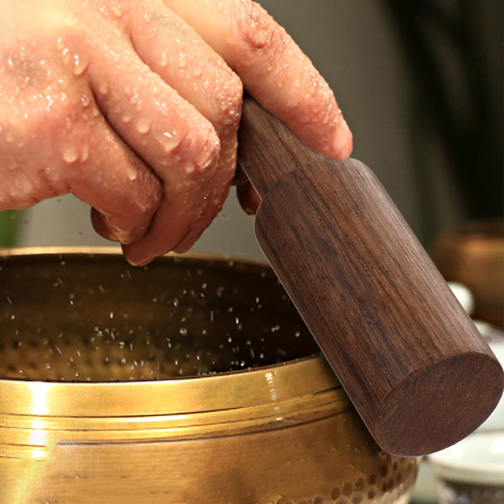 

2 Pcs Singing Bowl Grinding Rod Sound Bowls Mallet Meditation Therapy Stick Mini