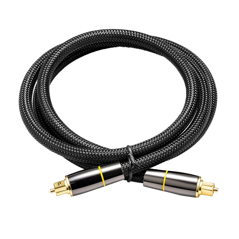 

Gold Plated Contacts Optical Audio Cable Fiber Digital Cord High-Density Shielding Long-Lasting Signal Transmission for Home
