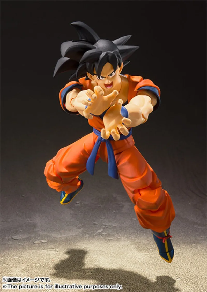 

Original Bandai S H Figuarts Dragon Ball Z Goku Black Hair 2.0 Action Figure Saiyan Raised on Earth Collectible