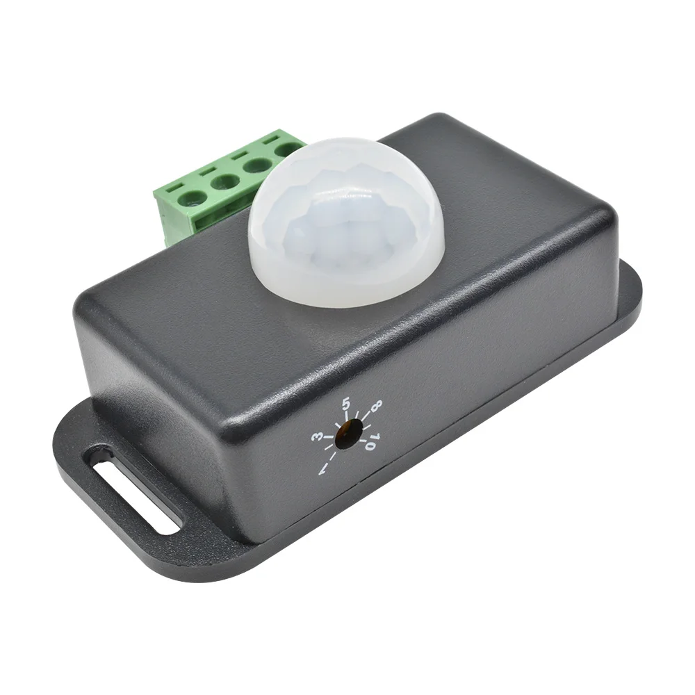 DC 12V ~ 24V PIR Sensor de Movimiento Del Cuerpo Humano Detector Interruptor para Tiras de LED Lámpara de Iluminación PIR Sensor de Movimiento Infrarrojo ajustable