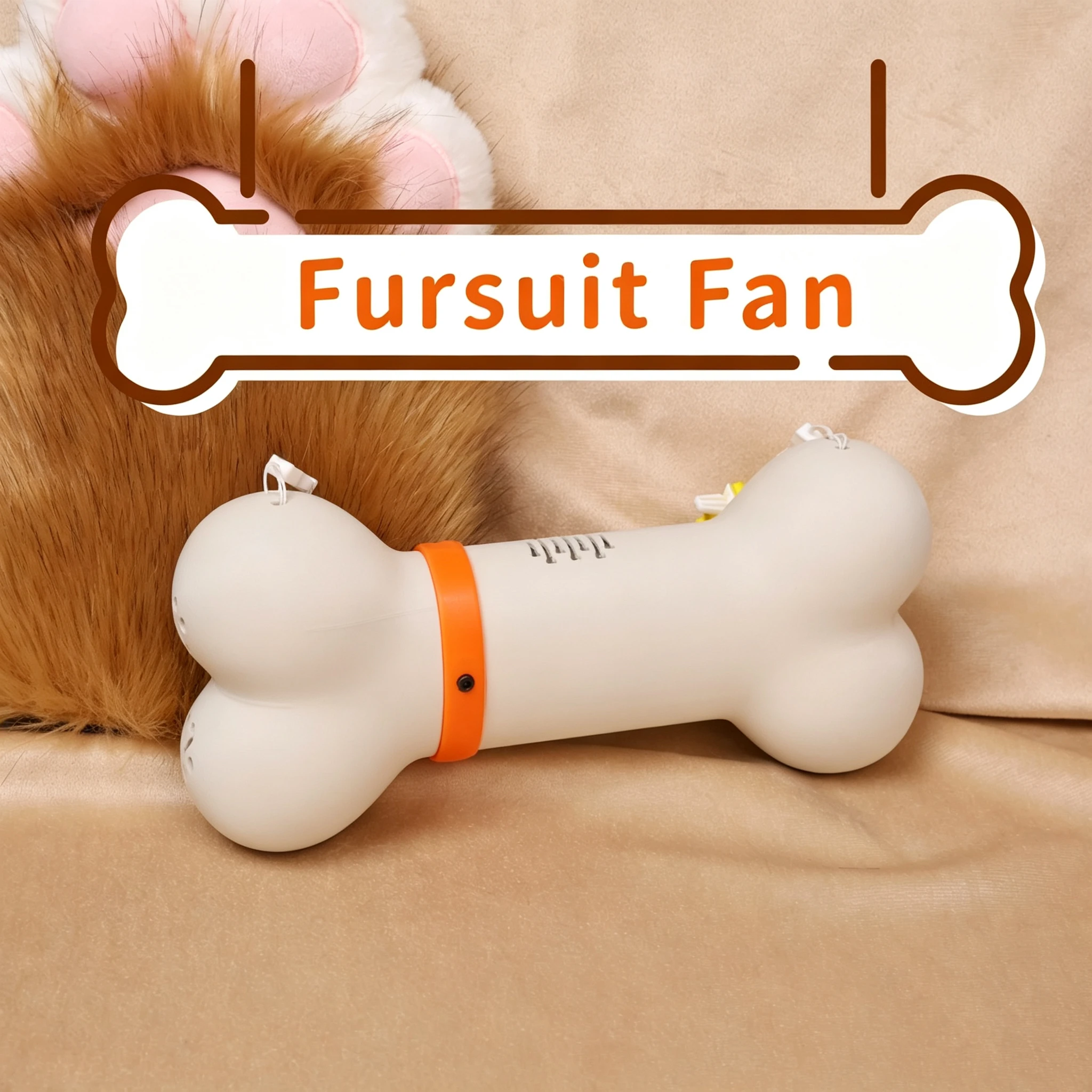 Puppy Party-3D Printing PLA Fursuit Fan Beast Bone Shaped Modeling Summer Cooling Fan Furry Anime Festival Accessories
