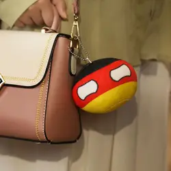 Brinquedo de pelúcia bola country infantil, pingente de polandball adorável, countryball macio, chaveiro recheado para meninas, pingente de bolsa 74 estilos, 10cm