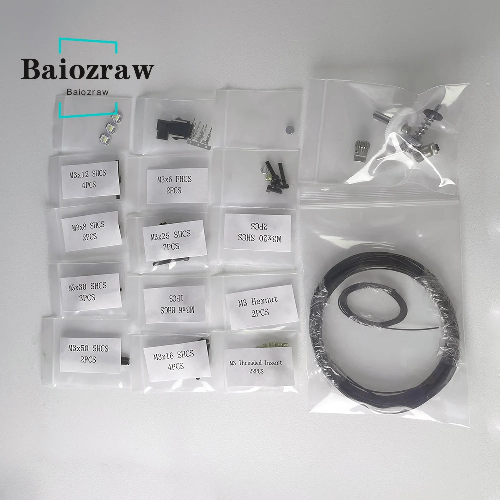 Baiozraw-extrusora StealthBurner, tornillo de sujeción, neoixel RGBW, Mini botón, Kit de Cables PCB para impresora 3D Voron 2,4 Trident, novedad