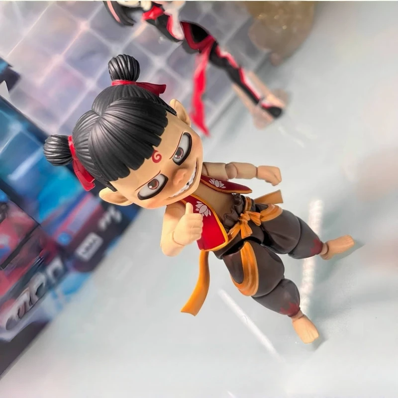 新到着バンダイ本物のオリジナル S.h.figuarts Nezha 悪魔の子の誕生 Ao Bing グッズアニメアクションフィギュア玩具ギフト