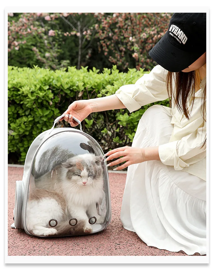 Cat Bag Breathable Clear Space Capsule Cat Backpack for Cat Portable Outdoor Travel Pet Shoulder Bag Durable Cat Accessories