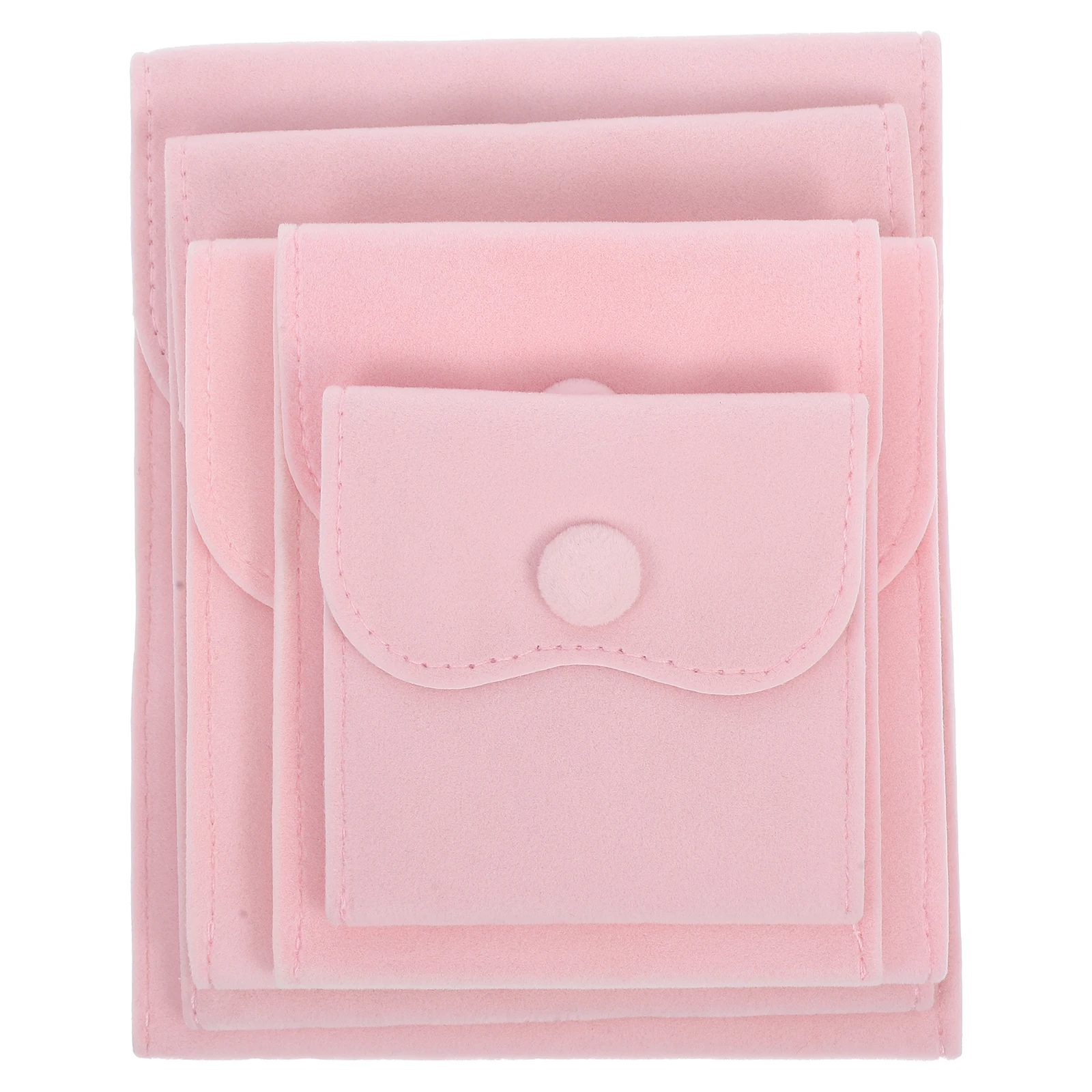 

5 Pcs Packaging Bag Cultural Playthings Storage Organizer Pouches Rings Jewelry Gifts Pink Felt Watch Bracelet Earring Brooch