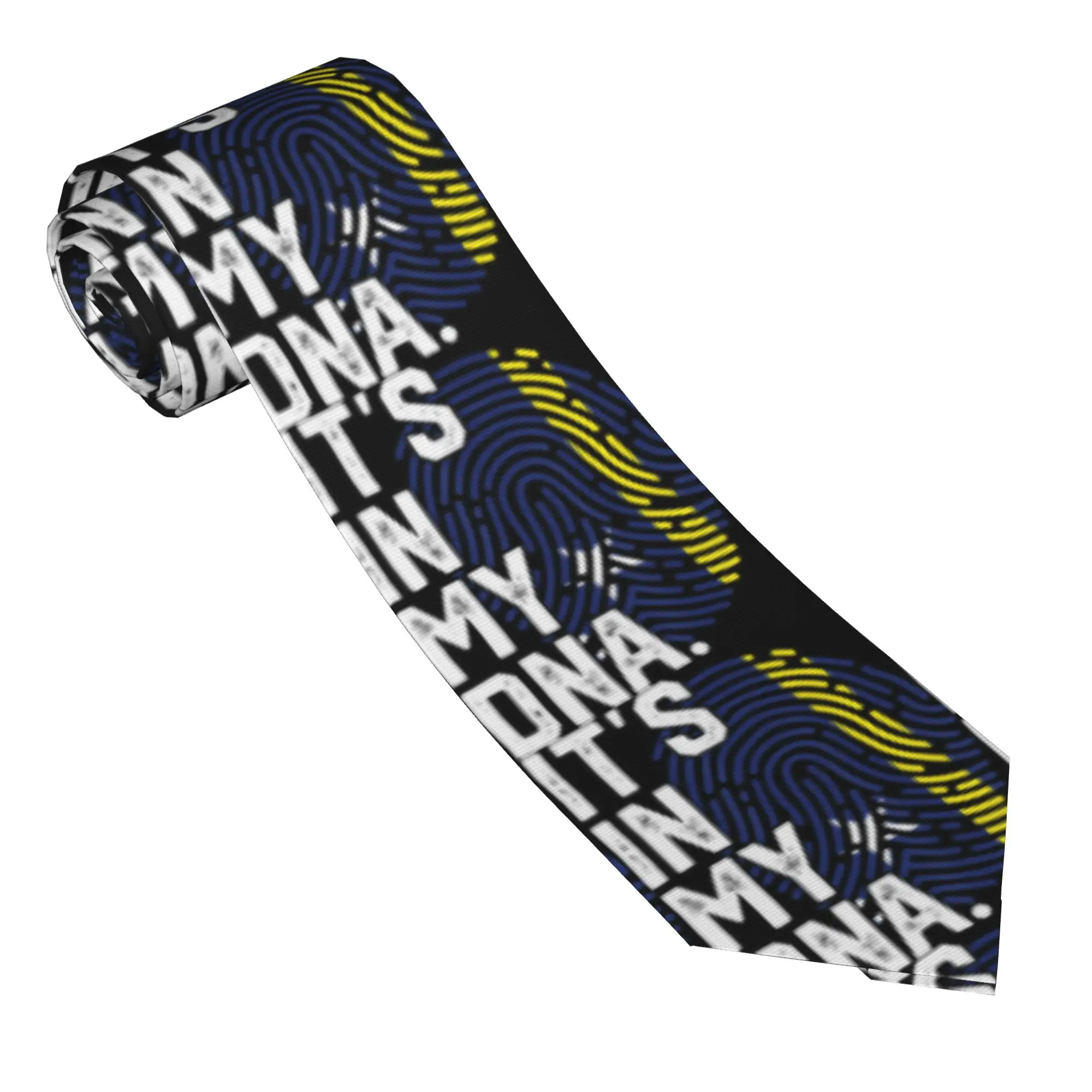 Curacao Roots Flag Fingerprint Tie Neck Ties Unisex Adult Retro Trendy Necktie Accessories Great Quality Pattern Collar Tie