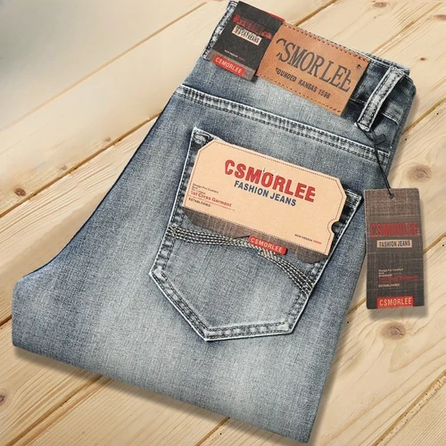 Csmor Lee pantalones vaqueros de otoño invierno para hombre, pantalones holgados de pierna recta a la moda, pantalones vaqueros informales, pantalones vaqueros elásticos clásicos para hombre a la moda