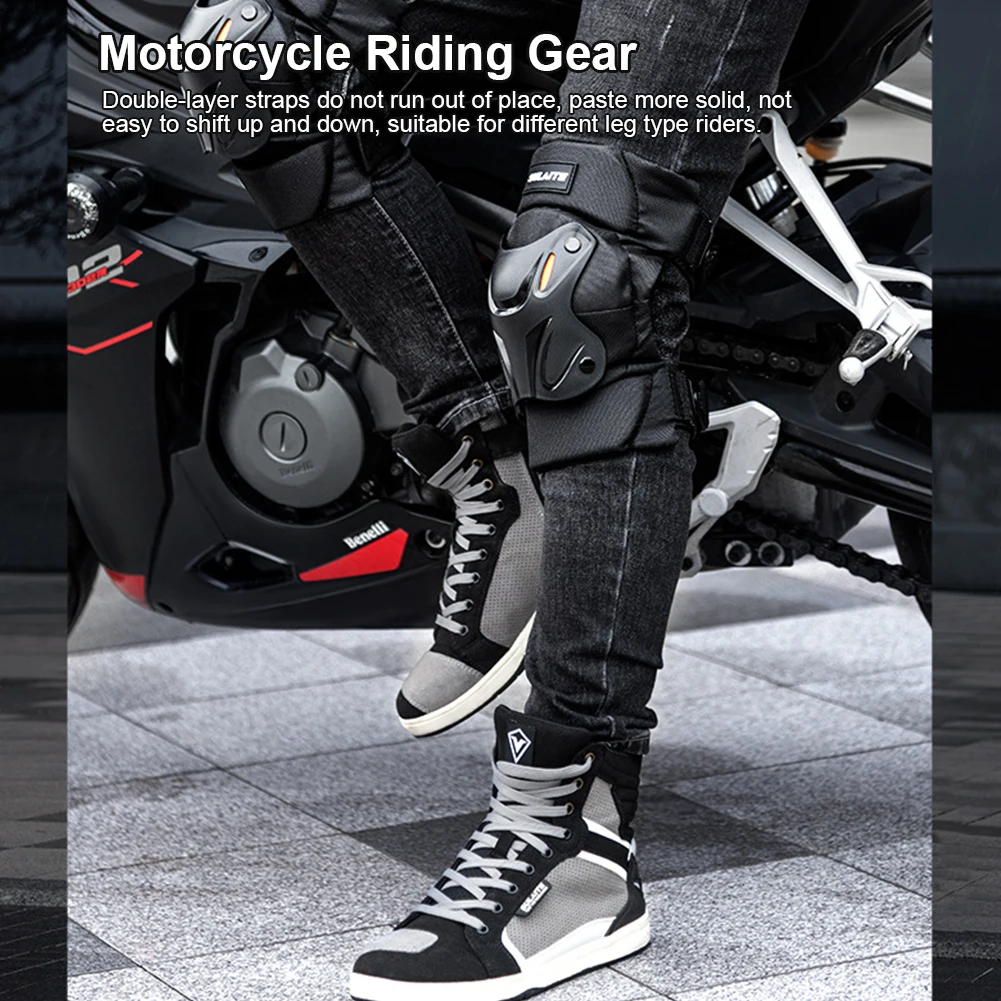 Motorcycle Protection Knee Shockproof Racing Knee Pads Motocross Knee Pads Adjustable Off-Road Knee Protector for Cycling Racing