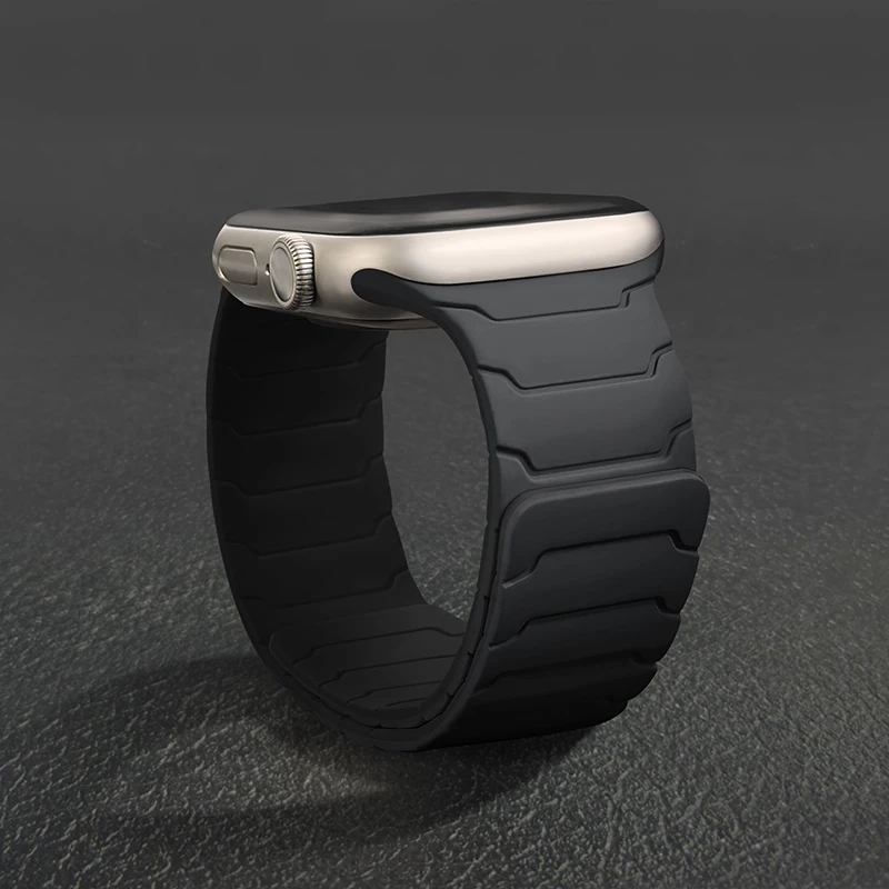 Magnetisches Silikonarmband für Apple Watch Armbänder Ultra 2 3 49mm 44mm 40mm 41mm 46mm 42mm 45mm Armband IWatch Series 11 9 8 7 SE 10