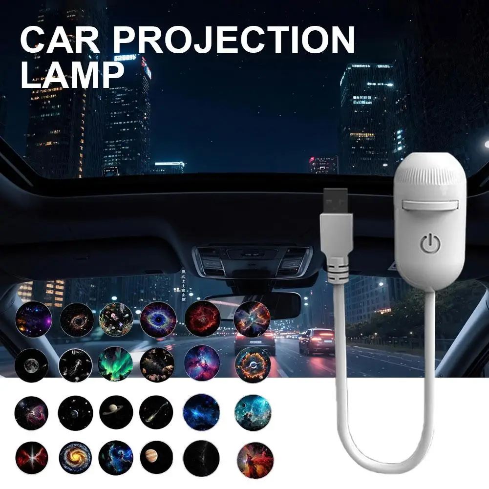 

Автомобильный USB-проектор звездного неба, атмосферная подсветка, декор для салона автомобиля, проекционный светильник для потолка с эффектом звездного неба