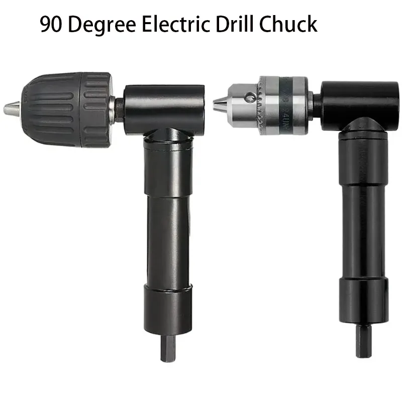 90 Degree Electric Drill Right Angle Bender Extension Fitting Conversion Angle Drill Three Jaw Chuck Conversion Head 0.8-10mm