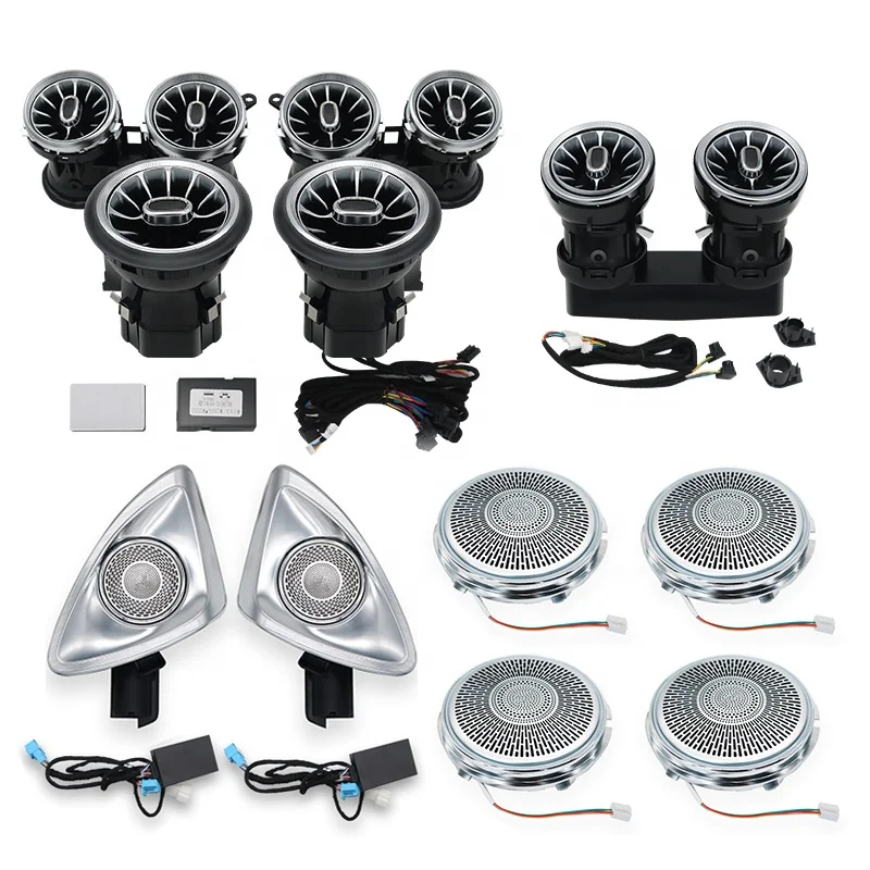 Full Set 64 Colors 3D/4D Rotary Tweeter Speaker Air Conditioner Vents for  E-Class W213
