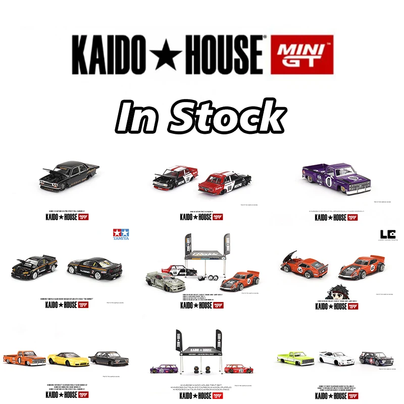 

MINIGT KHMG112 1:64 Silverado Fluorescent Openable Hood Diecast Diorama Car Model Kaido House car toy MOMO