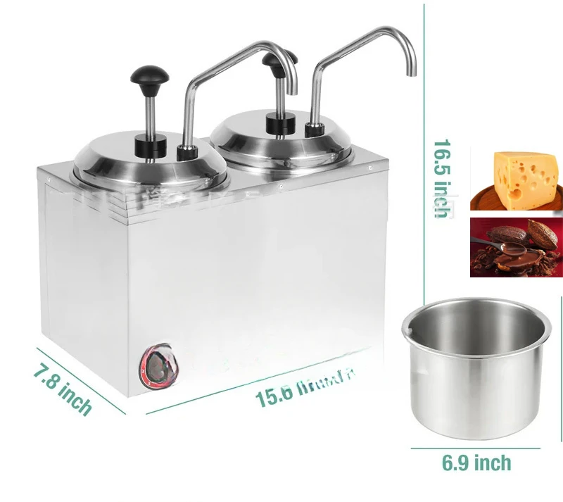 for  Machine Nacho Cheese Warmer Commercial Home Electric Fudge Sauce Butter Dispenser With Pump Chocolate Melting Maker