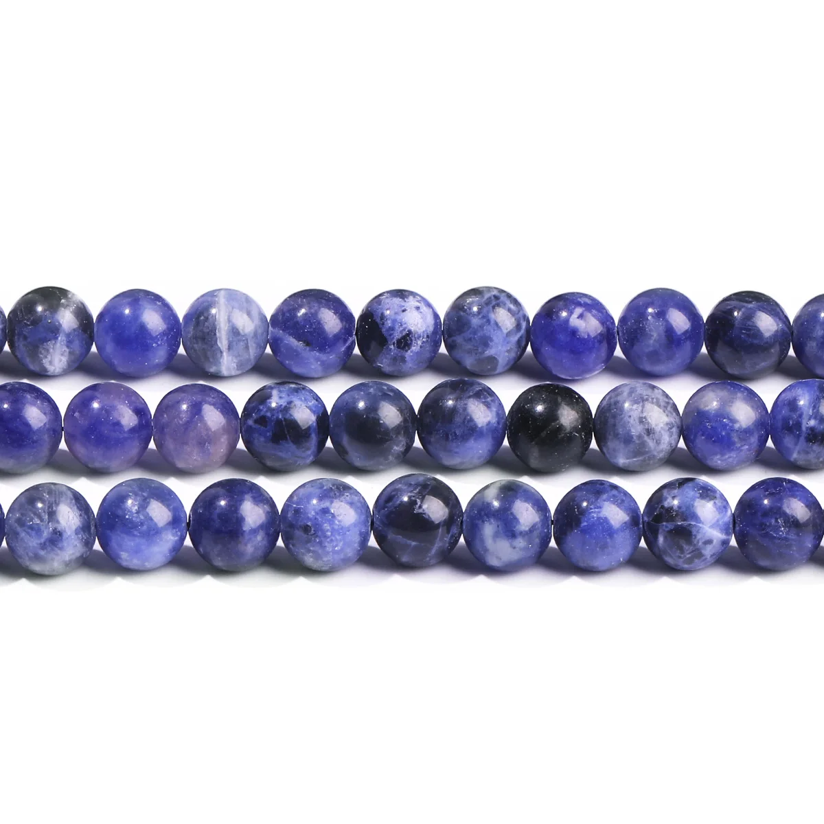 5A Quality Natural Stone Old Blue Sodalite Bead Round Loose Spacer Beads 4 6 8 10mm Pick Size For Jewelry Making DIY Accessory