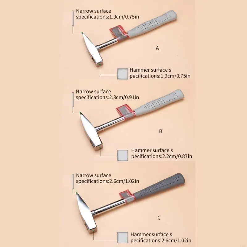 Martillo instalador H58C, martillo pico pato, martillo cabeza plana, martillo chapa para hogar