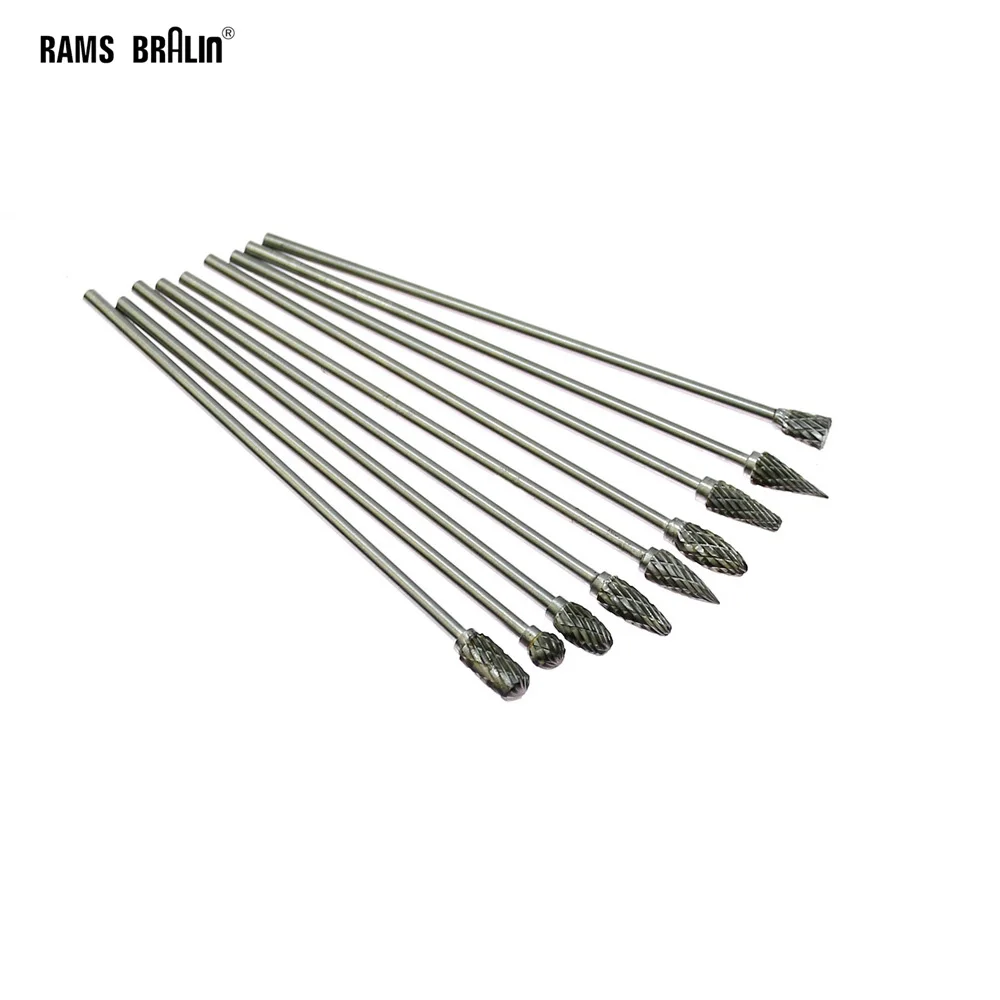 1 piece 100mm Lengthened Tungsten Carbide Rotary Burrs Milling Cutter Drill Bits