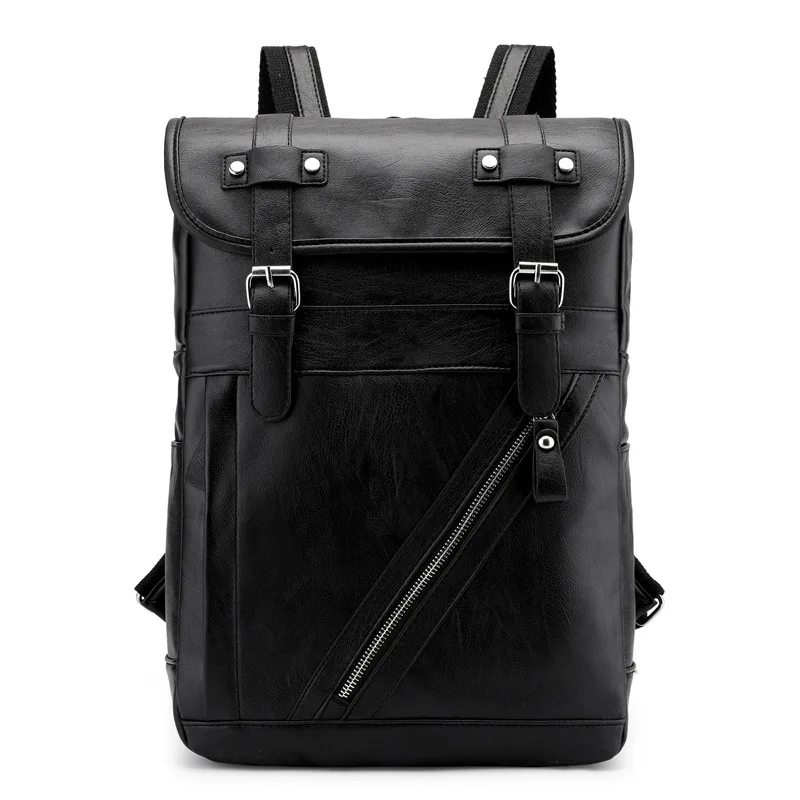 

Backpack for men's fashionable and trendy minimalist retro leather travel backpack