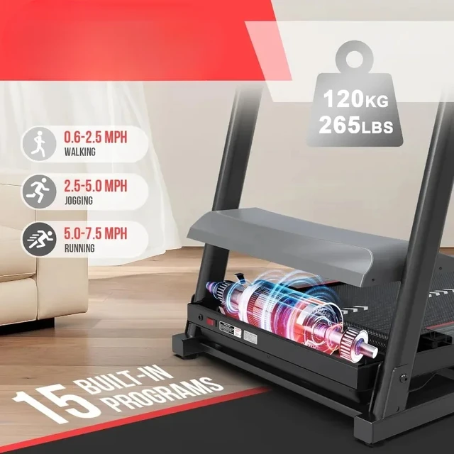 Treadmill with Incline Foldable Treadmill for Home with Bluetooth Walking RunningJogging Easy Assembly Compact Portable AliExpress