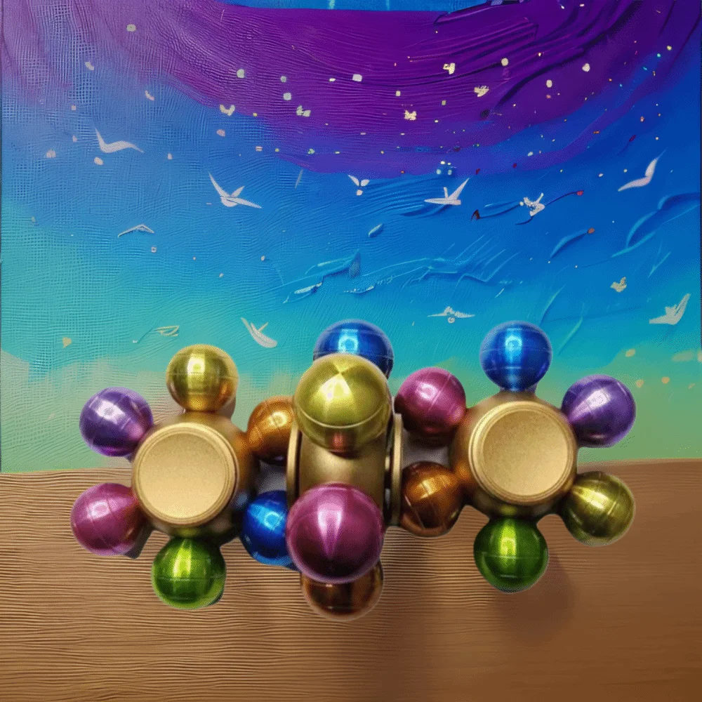 Silent Bearing Fingertip Gyro Mechanical Metal Material Rotator Design Hand Spinner Gearwheel PLA Fingertip Sprocket