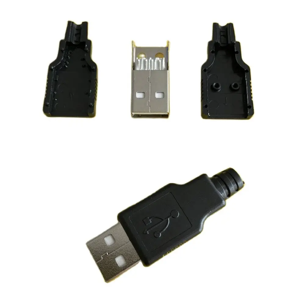 USB 2.0 Male/Female Connector Plug Welding  Data OTG Line Connector DIY Accessories  Free shipping