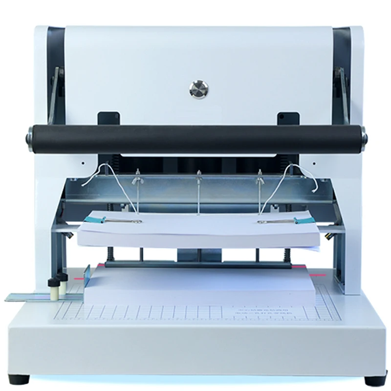 QY-6360 Electric three-hole wire binding machine infrared positioning personnel files A4 document binding file