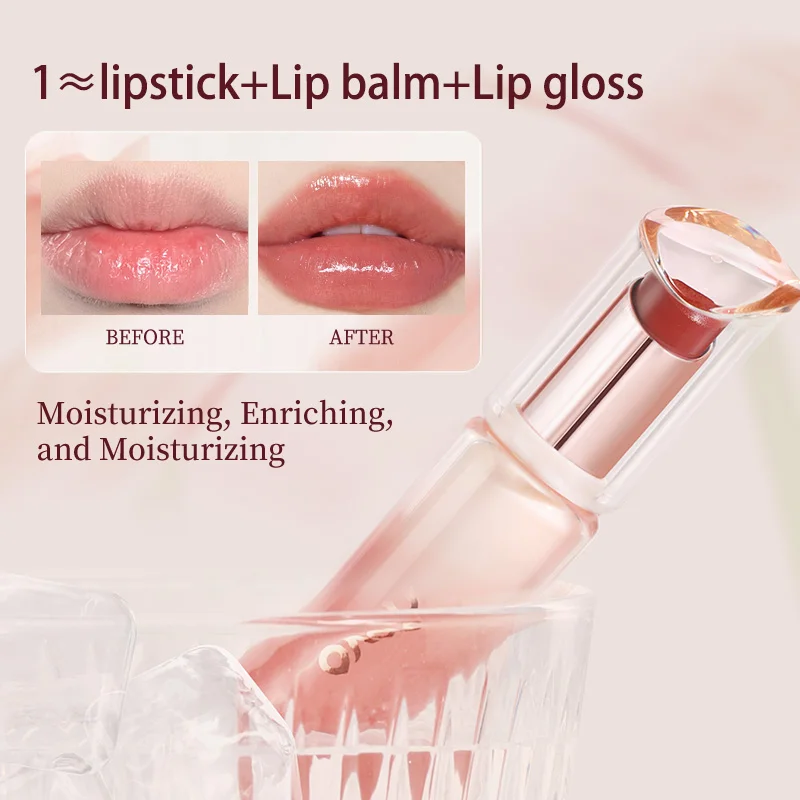 글로시 립글로스, 수분감 있는 젤리 같은 립밤, 오래 지속되는 방수 및 끈적임 없는 립 컬러