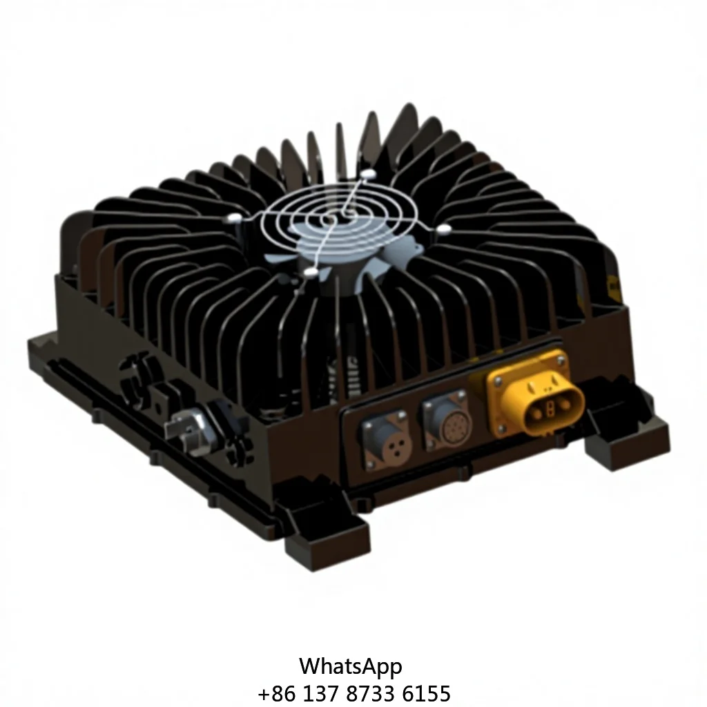 New Product 2.4kW Automotive Self-Cooling Onboard DC-DC Converter Assembly With IP67 Protection 14V-48V Output 94% Efficiency