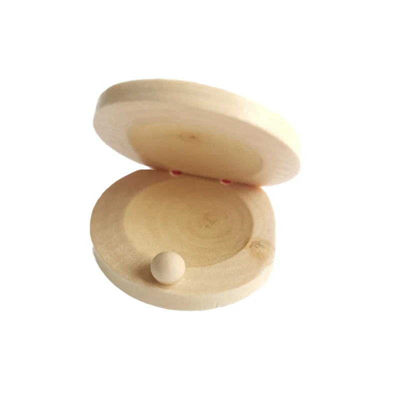 

1 Piece Wooden Castanets Wooden Percussion Logs Intellectual Development Hearing Ability