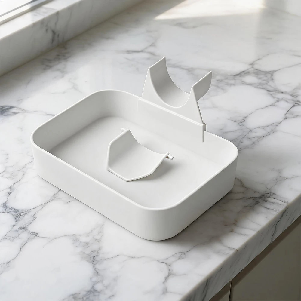 Plastic Drain Pan for Washing Machines - Non-Slip Base and Angled Profile to Channel Water Away and Prevent Overflow Situations