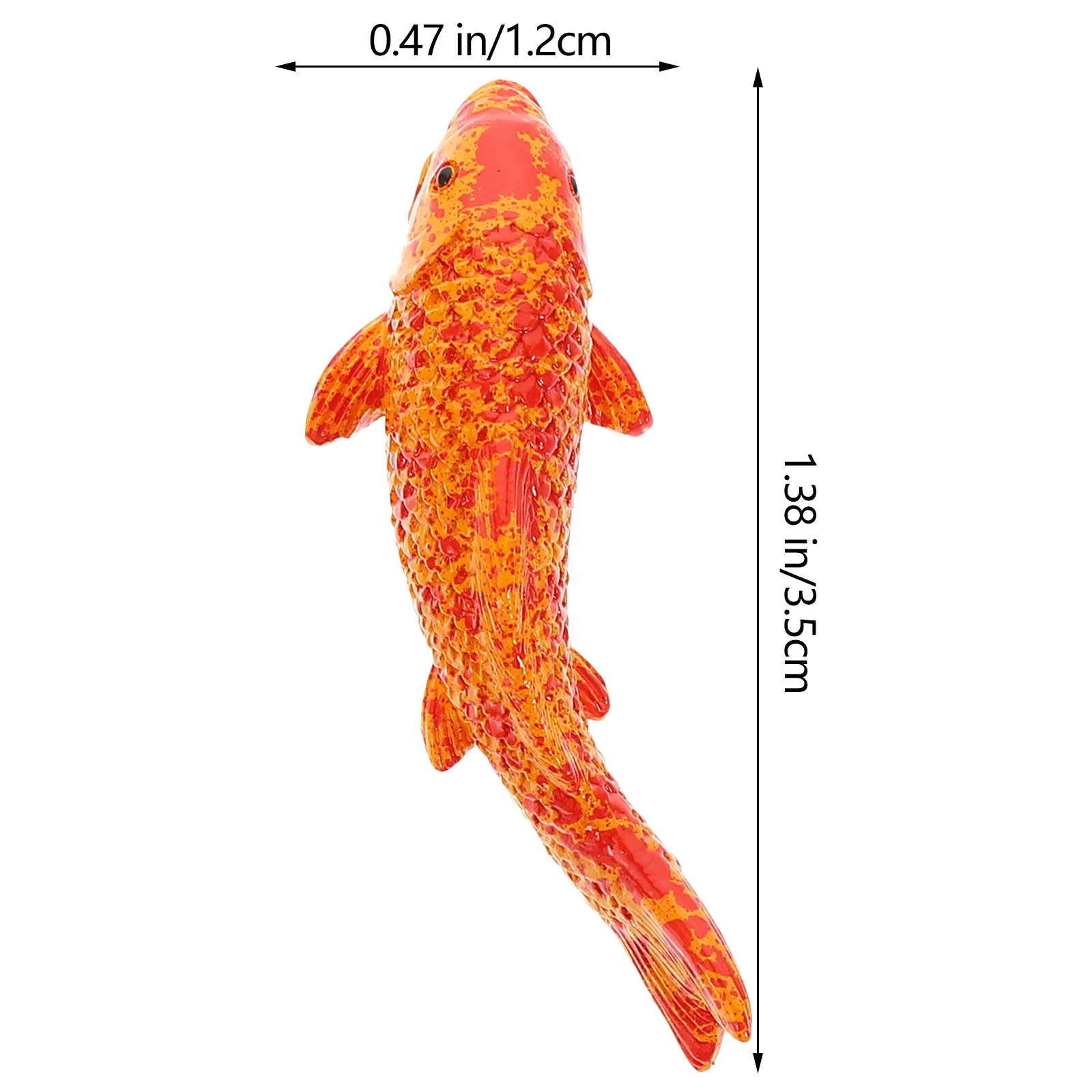 20Pcs Koi Ornament Realistic Resin Fish Decor for Fish Tank Aquarium Glass Terrarium Underwater Scene Lively Compact Decoration
