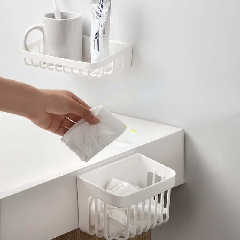 Waste washcloth storage box hanging used disposable washcloth soft towel secondary storage bathroom rack.