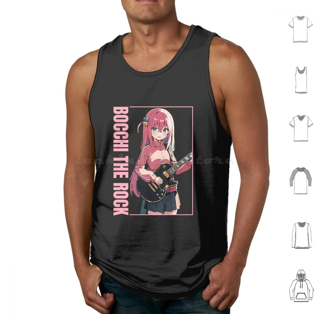 Hitori Gotō Tank Tops Vest Sleeveless Anime Manga Hitori Gotou Bocchi Bocchi The Bocchi The Hitori Bocchi The Characters Band