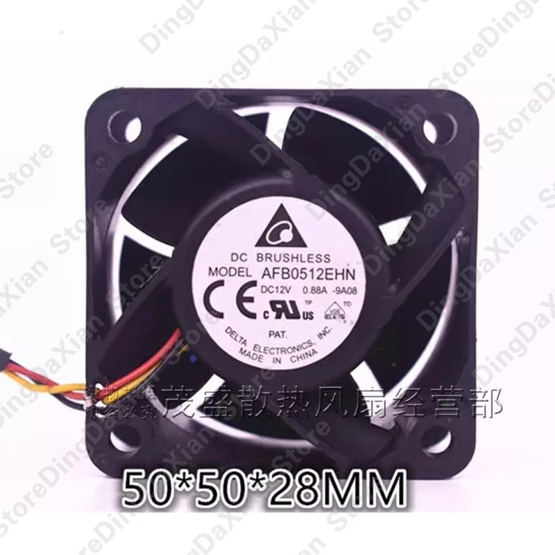 

D+ For Delta AFB0512EHN 1PCS DC12V 0.88A 5CM 3-Wire High Airflow Cooling Fan 5028 50×50×28mm