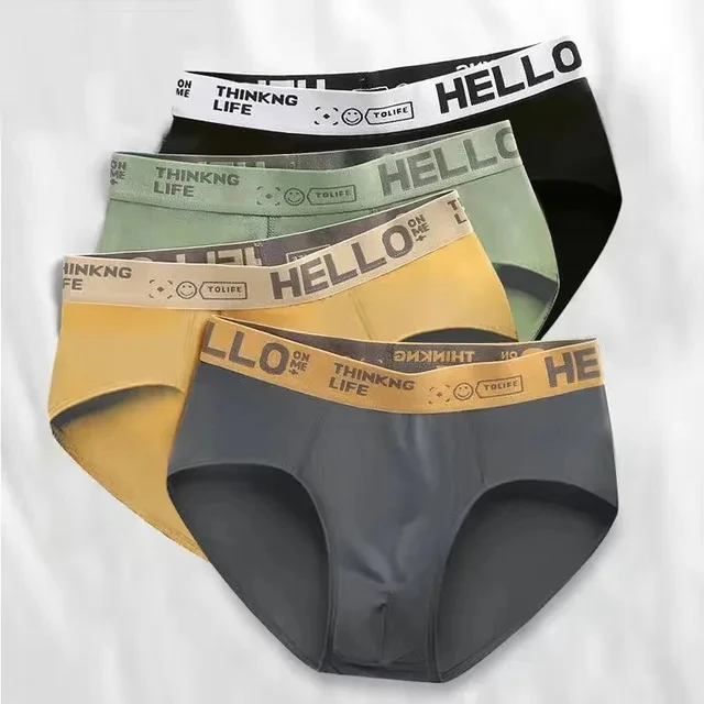 4 Teile/los Schriftsätze der Männer Herren Unterwäsche Sexy Shorts Schlüpfer der Männer Atmungsaktiv Männlichen Elastische Unterhose Para Hombres Große Größe