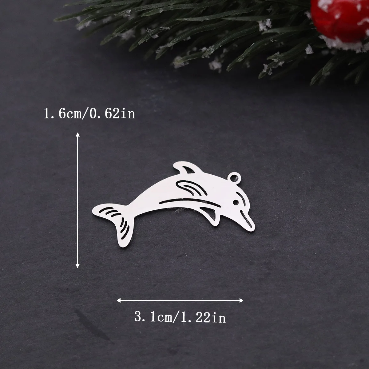 3pcs Dolphin Marine Animal Charms Stainless Steel Pendant For Jewelry Making Necklace Fashion DIY Craft Earrings Accessories