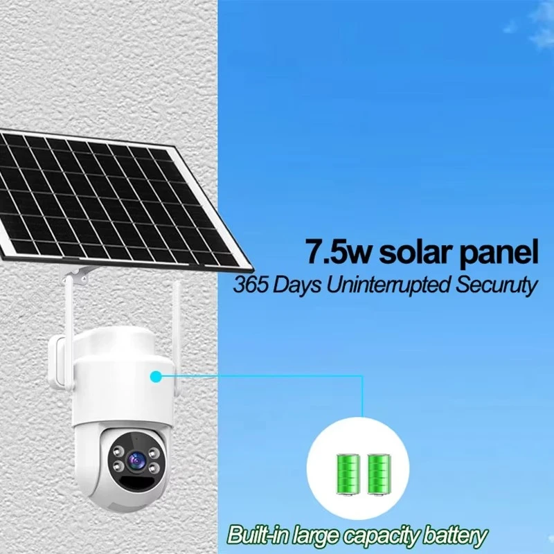 Eseecloud 4MP 4G كاميرا تعمل بالطاقة الشمسية كشف الحركة البشرية PIR إنذار للرؤية الليلية كاميرا تعمل بالطاقة الشمسية بالألوان الكاملة في الهواء الطلق #1