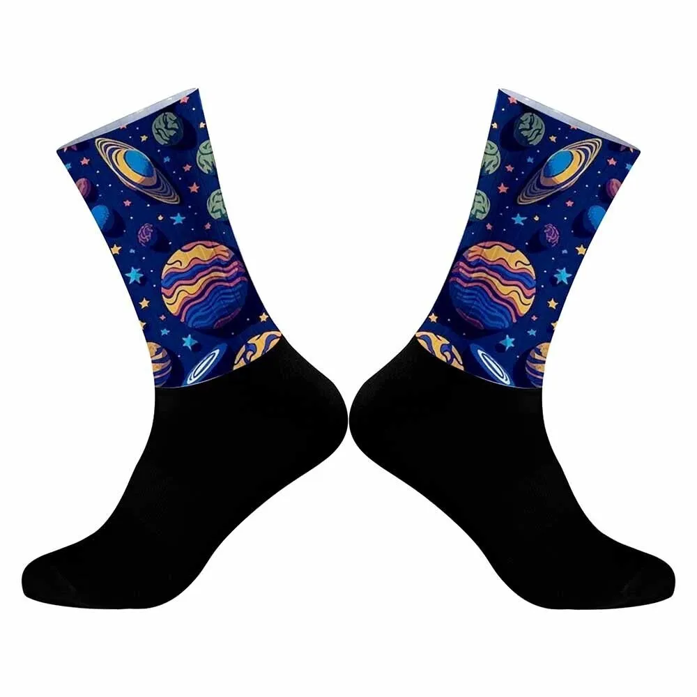 ใหม่Breathable 2024 และกระจายความร้อนกีฬากลางแจ้งถุงเท้า,Unisexกลางลูกวัวถุงเท้าขี่จักรยาน,กีฬาถุงเท้าจักรยาน