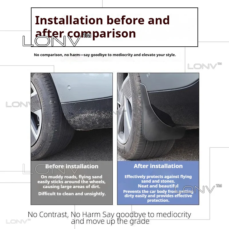 For Exlantix ET 2026 2027 2025 Car Mud Flaps Splash Guard Mudguards MudFlaps Front Rear Fender Anti-splash Splash Accessories