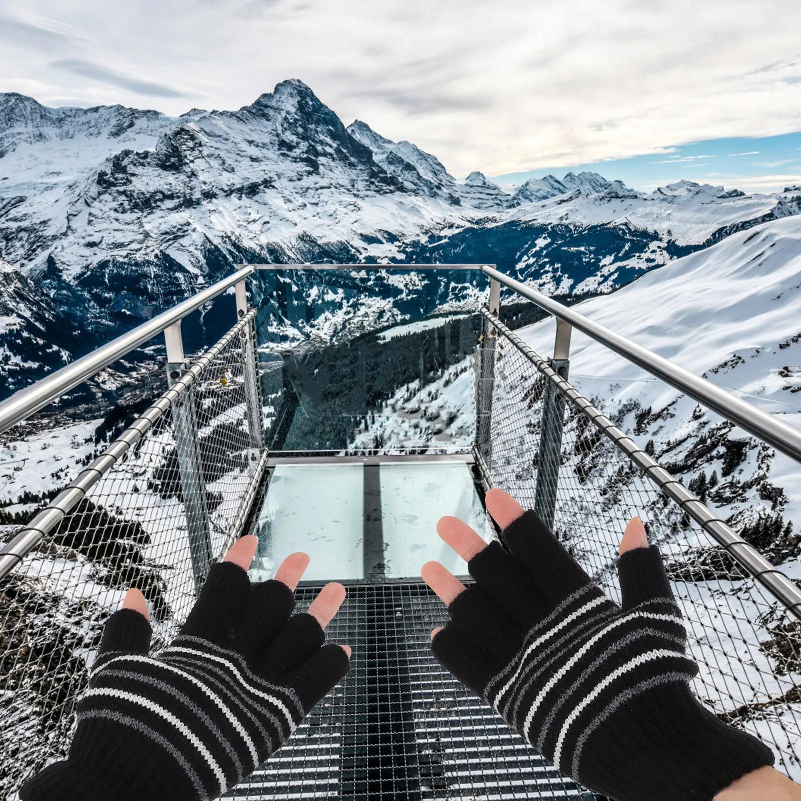 

2Pairs Heated Gloves USB Powered Half Finger Warm Wool Mittens Electric Hand Warmer Winter Typing Gloves Unisex Cold Weather