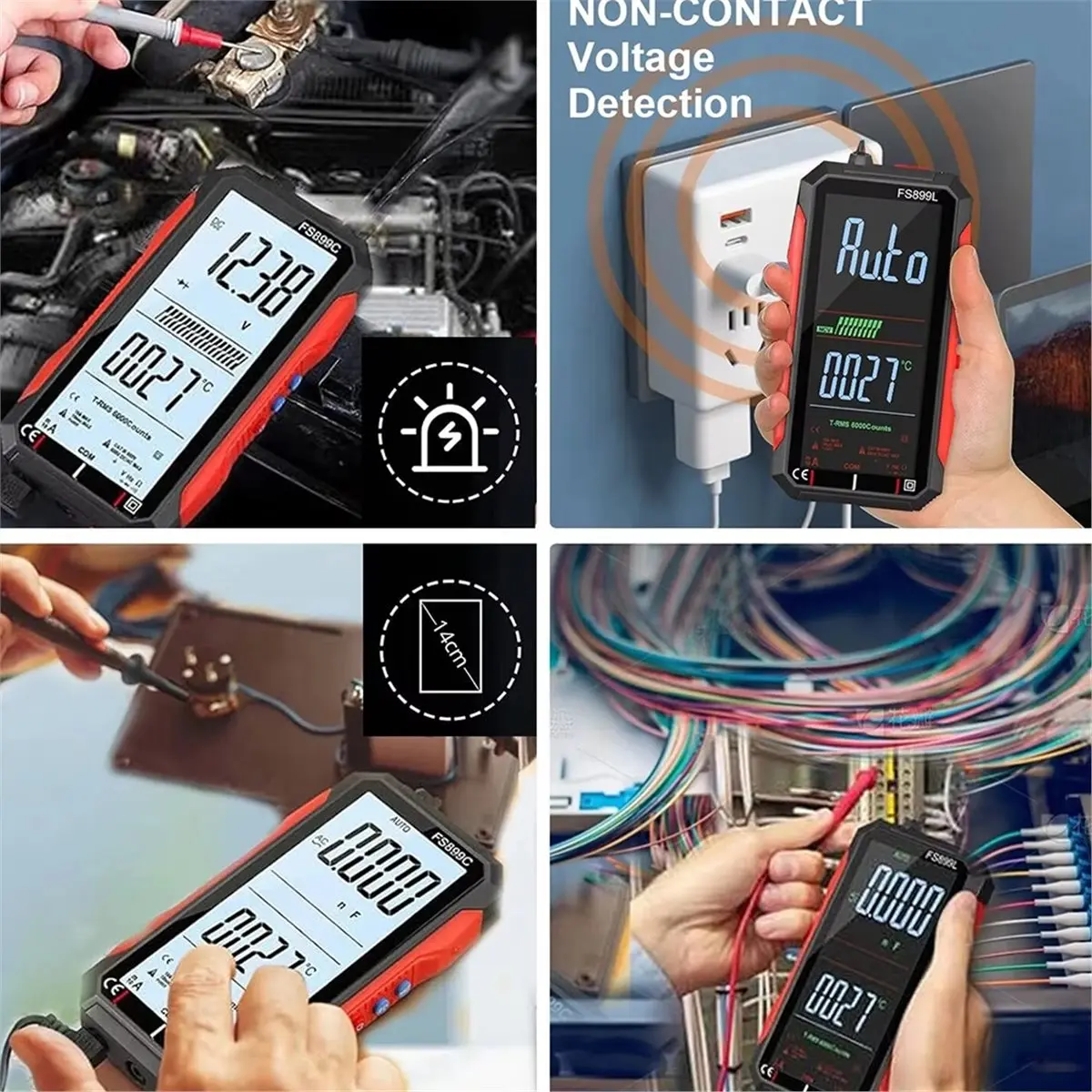 2026 New Digital Multimeter, Rechargeable Multimeter, Fully Automatic Voltmeter Amp Tester Auto Ranging 6000 Counts DC/AC Curren