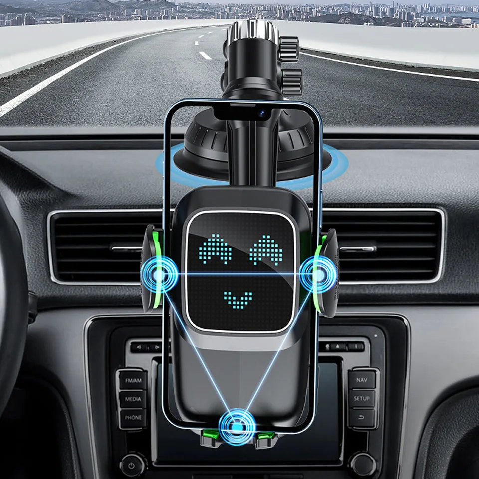 360° Suction Car Phone Holder Center Console Smartphone Sucker Mount Universal Bracket Windshield Adjustable Long Arm Support