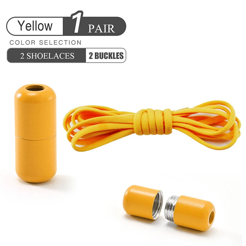 Elastische Schnürsenkel ohne Binden, Halbkreis-Schnürsenkel für Kinder und Erwachsene, Turnschuhe, Schnürsenkel, schnelle Lazy-Metallverschluss-Schnürsenkel, Schnürsenkel