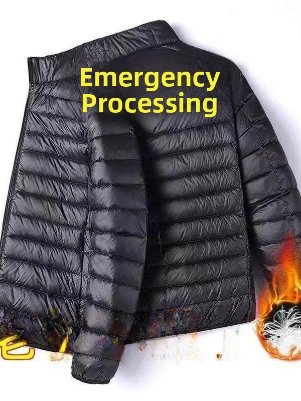 

Men's down Cotton Jaet Lightweight ort Sle for Middle-Aged And ly Autumn Winter Faionable Slim Fit No Brand