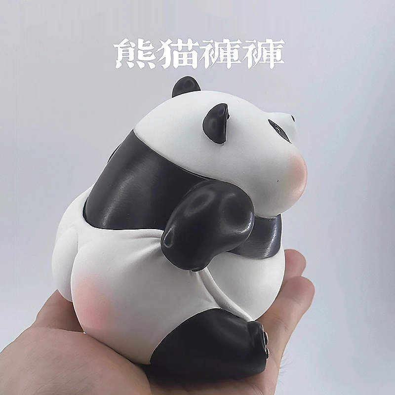 Figurka Panda Kuku Handmade, Panda na Dietie, 3. Seria, Modne Zabawki, Urocza Dekoracja na Biurko, Prezent Urodzinowy dla Fanów